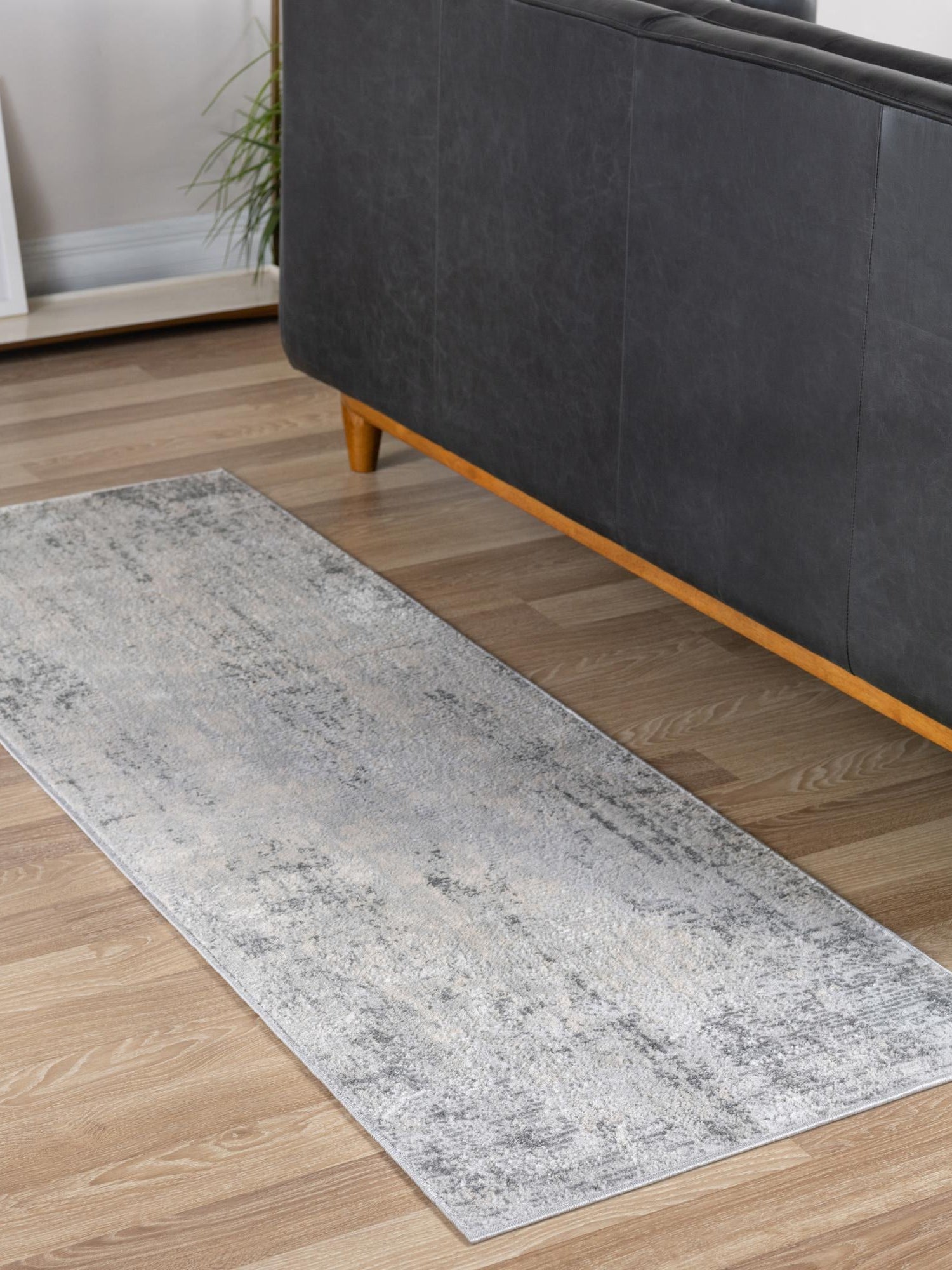 Gray 2' 7 x 13' 1 Caspian Runner Area Rug 60% Polypropylene & 40% Polyester With Cotton Backing Modern Chic Carpet for Home Interior Design Decorating for Sale at Rug Engine