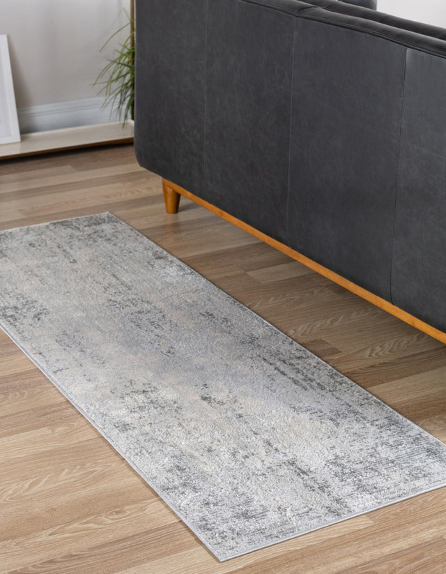 Gray 2' 7 x 10' Caspian Runner Area Rug 60% Polypropylene & 40% Polyester With Cotton Backing Modern Chic Carpet for Home Interior Design Decorating for Sale at Rug Engine