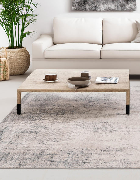 Bone 5' 1 x 8' Caspian Rectangle Area Rug 60% Polypropylene & 40% Polyester With Cotton Backing Modern Chic Carpet for Home Interior Design Decorating for Sale at Rug Engine