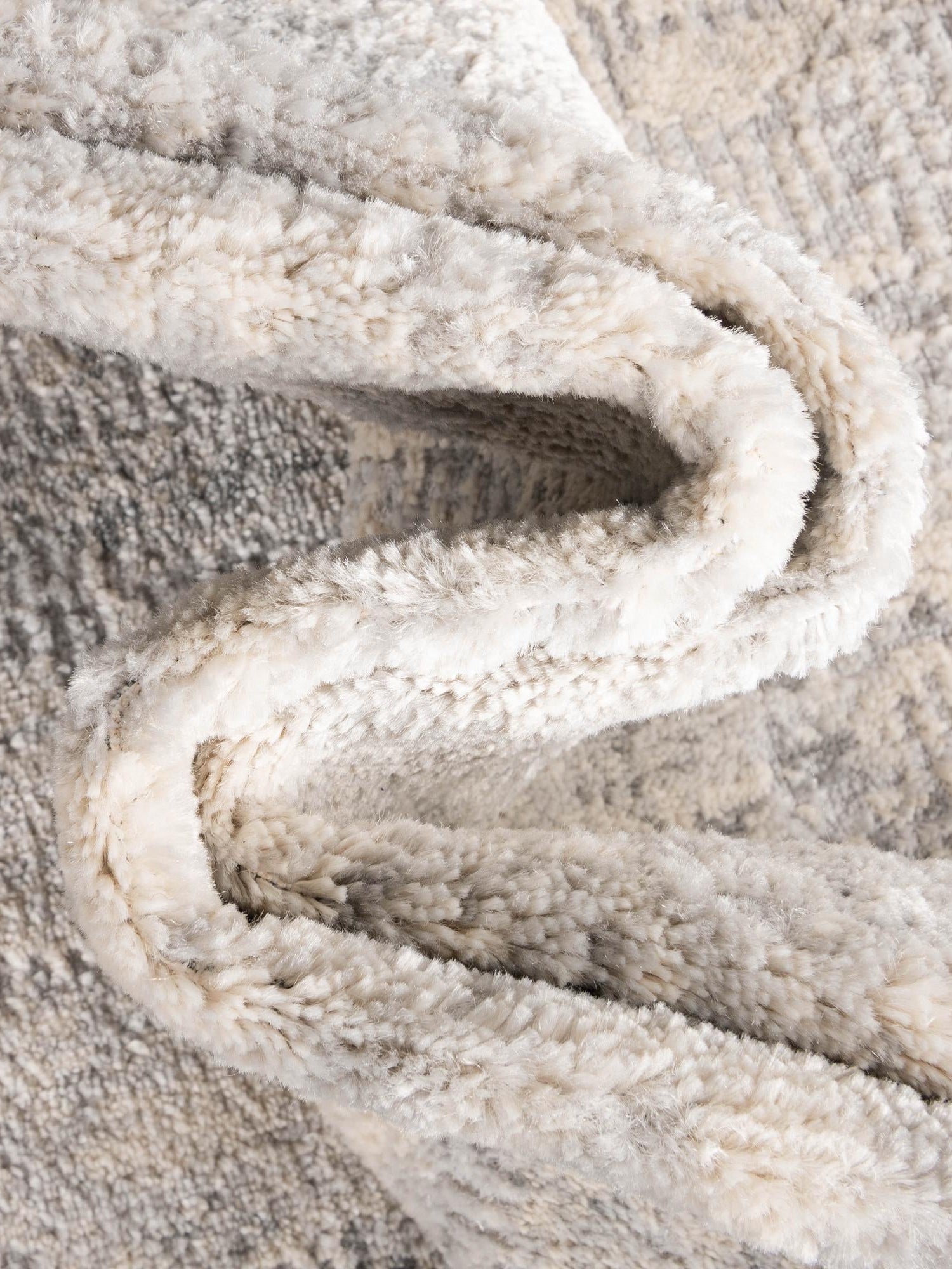 Bone 5' 1 x 8' Caspian Rectangle Area Rug 60% Polypropylene & 40% Polyester With Cotton Backing Modern Chic Carpet for Home Interior Design Decorating for Sale at Rug Engine