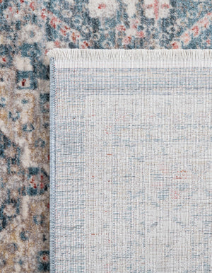 Blue 2' 2 x 5' 11 Noble Runner Area Rug 100% Polyester Traditional Distressed Classic Contemporary Carpet for Home Decor for Sale at Rug Engine