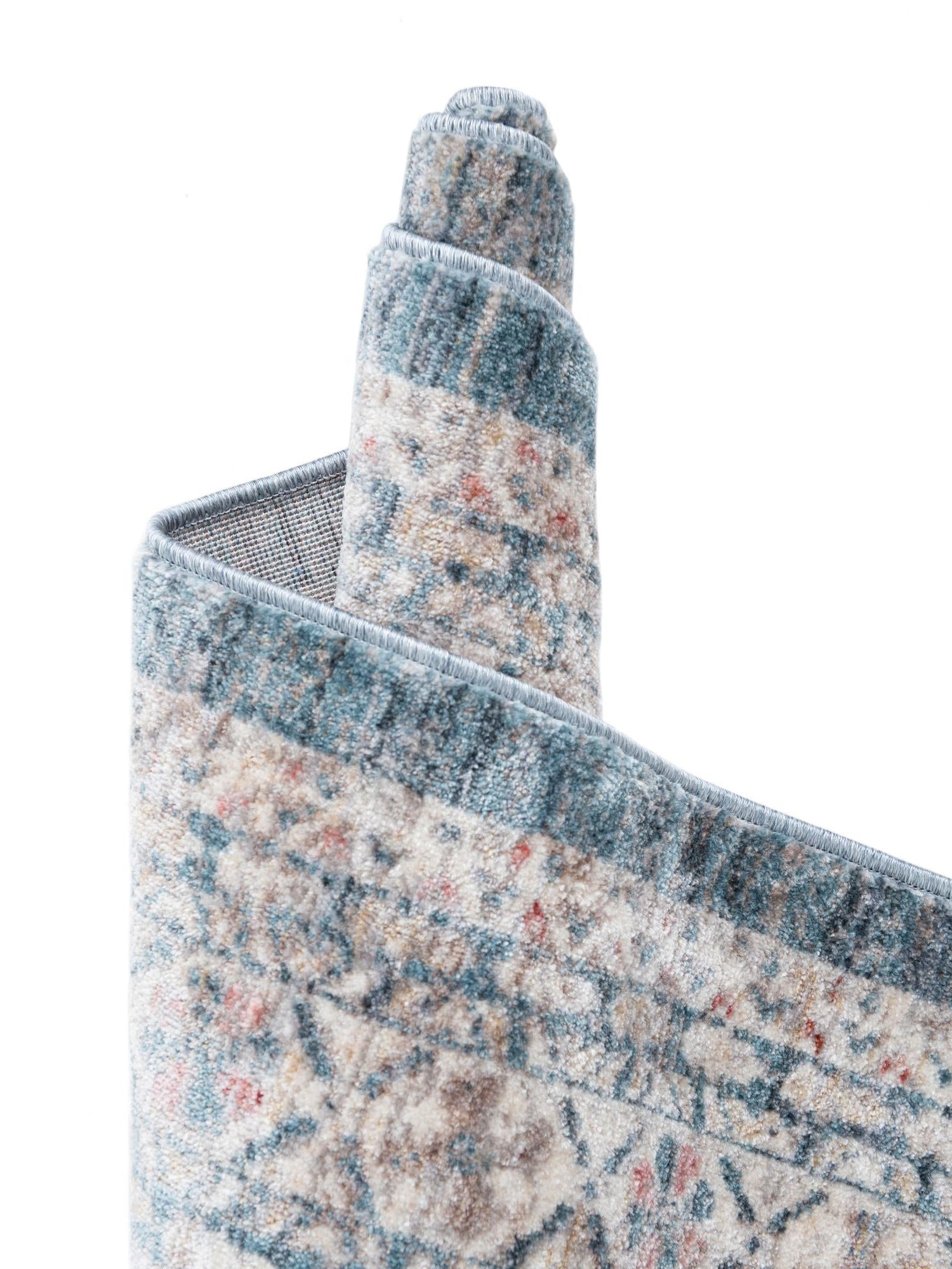 Blue 2' x 8' Noble Runner Area Rug 100% Polyester Traditional Distressed Classic Contemporary Carpet for Home Decor for Sale at Rug Engine