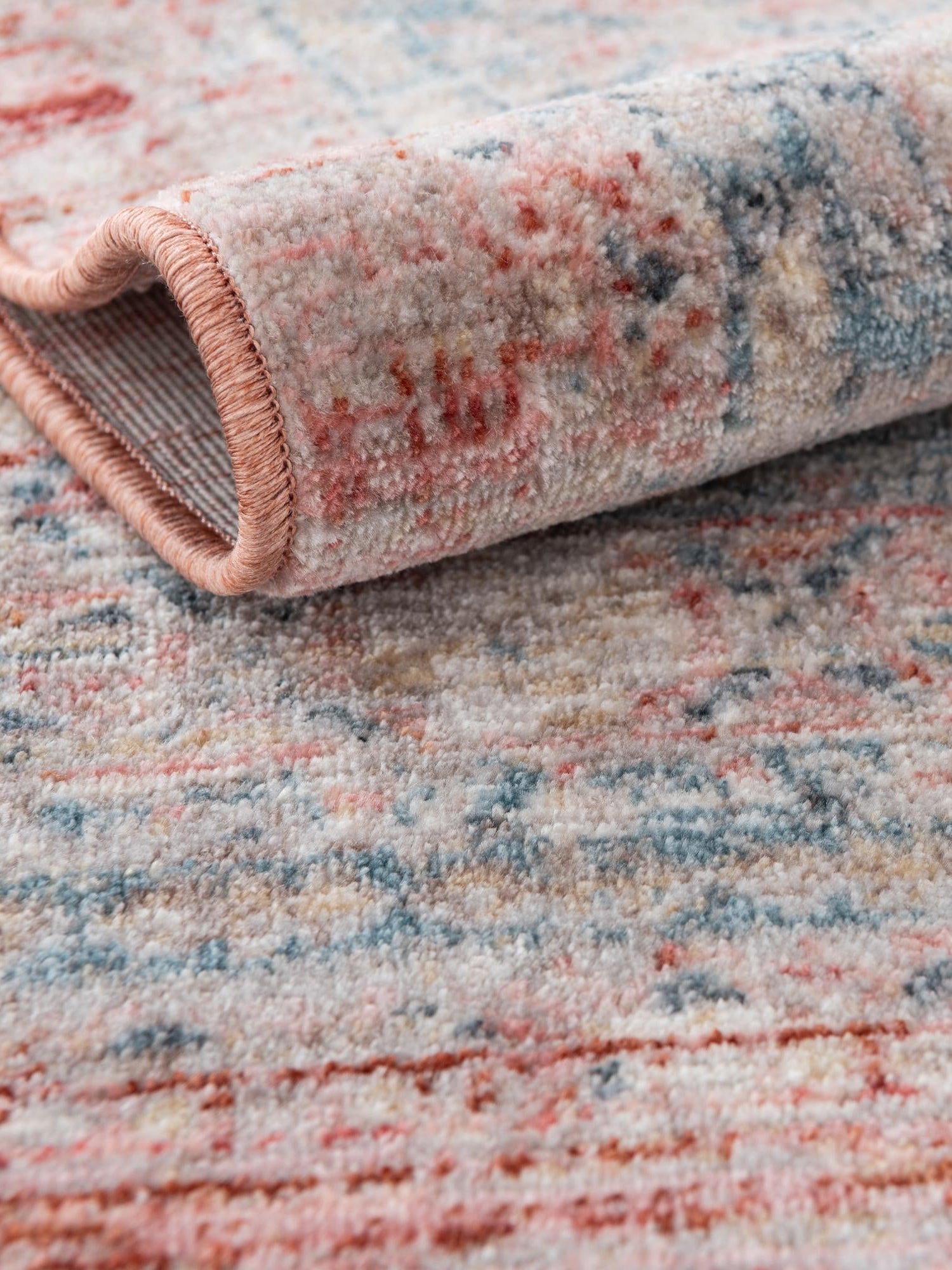 Rose Rust 3' 10 x 3' 10 Noble Round Area Rug 100% Polyester Traditional Distressed Classic Contemporary Carpet for Home Decor for Sale at Rug Engine