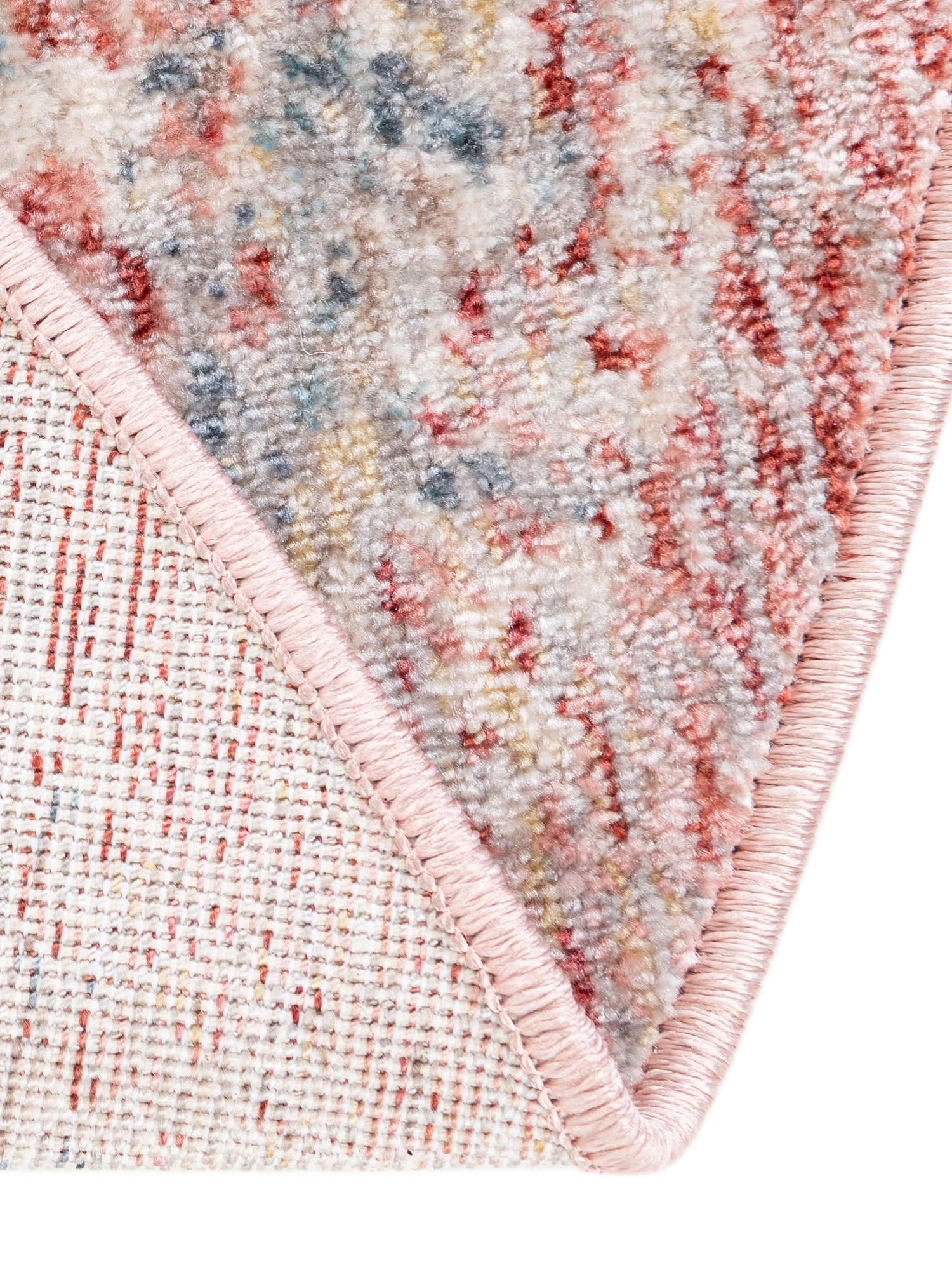 Rose Rust 5' 1 x 5' 1 Noble Round Area Rug 100% Polyester Traditional Distressed Classic Contemporary Carpet for Home Decor for Sale at Rug Engine