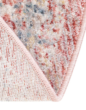 Rose Rust 5' 1 x 5' 1 Noble Round Area Rug 100% Polyester Traditional Distressed Classic Contemporary Carpet for Home Decor for Sale at Rug Engine