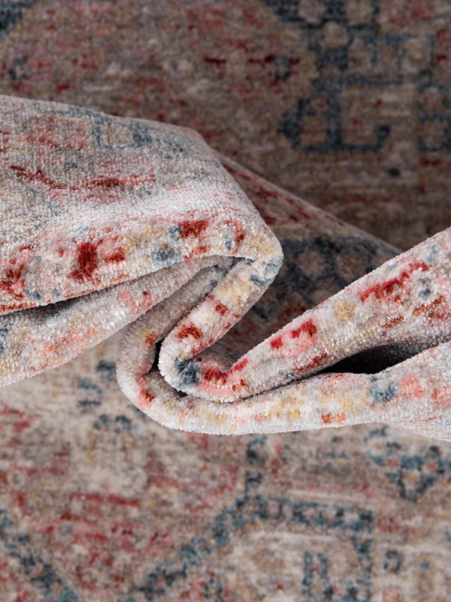 Rose Rust 10' x 13' 5 Noble Rectangle Area Rug 100% Polyester Traditional Distressed Classic Contemporary Carpet for Home Decor for Sale at Rug Engine