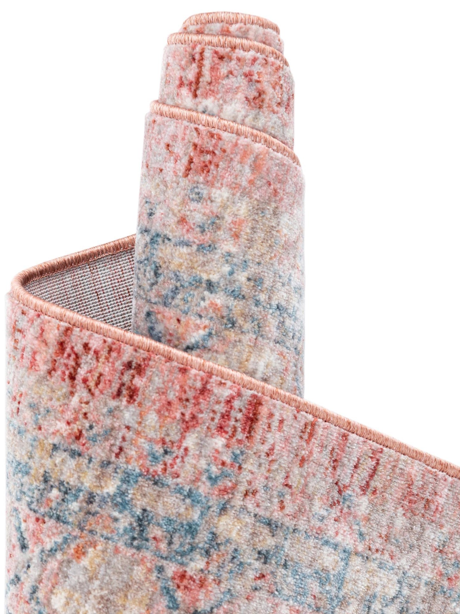 Rose Rust 5' 1 x 7' 10 Noble Rectangle Area Rug 100% Polyester Traditional Distressed Classic Contemporary Carpet for Home Decor for Sale at Rug Engine