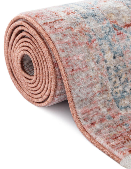 Rose Rust 2' 2 x 3' 1 Noble Rectangle Area Rug 100% Polyester Traditional Distressed Classic Contemporary Carpet for Home Decor for Sale at Rug Engine