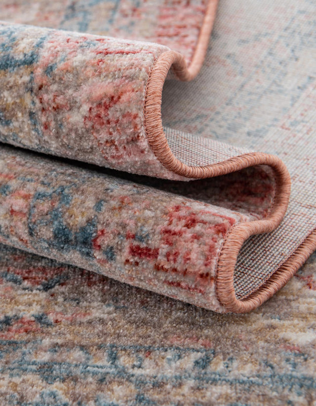Rose Rust 2' 2 x 3' 1 Noble Rectangle Area Rug 100% Polyester Traditional Distressed Classic Contemporary Carpet for Home Decor for Sale at Rug Engine