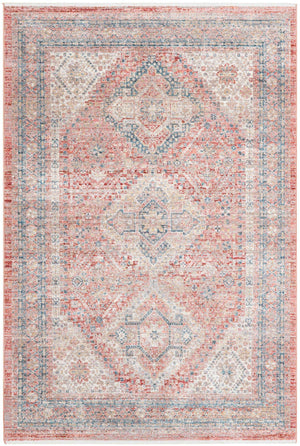 Rose Rust 5' 1 x 7' 10 Noble Rectangle Area Rug 100% Polyester Traditional Distressed Classic Contemporary Carpet for Home Decor for Sale at Rug Engine