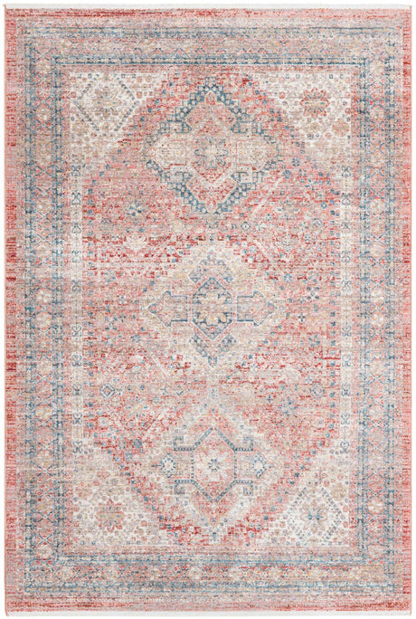 Rose Rust 5' 1 x 7' 10 Noble Rectangle Area Rug 100% Polyester Traditional Distressed Classic Contemporary Carpet for Home Decor for Sale at Rug Engine