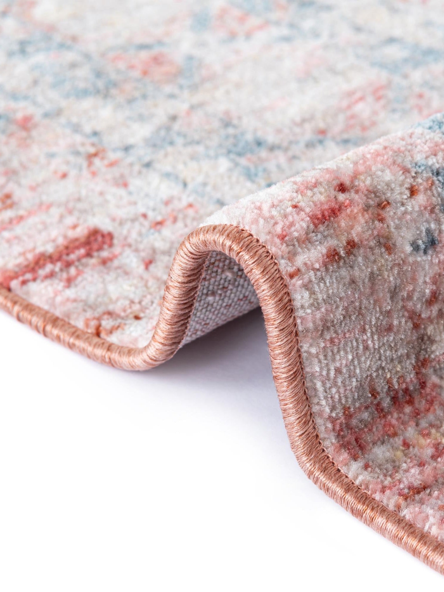 Rose Rust 2' 7 x 10' Noble Runner Area Rug 100% Polyester Traditional Distressed Classic Contemporary Carpet for Home Decor for Sale at Rug Engine