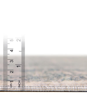 Gray 6' x 6' Noble Round Area Rug 100% Polyester Traditional Distressed Classic Contemporary Carpet for Home Decor for Sale at Rug Engine