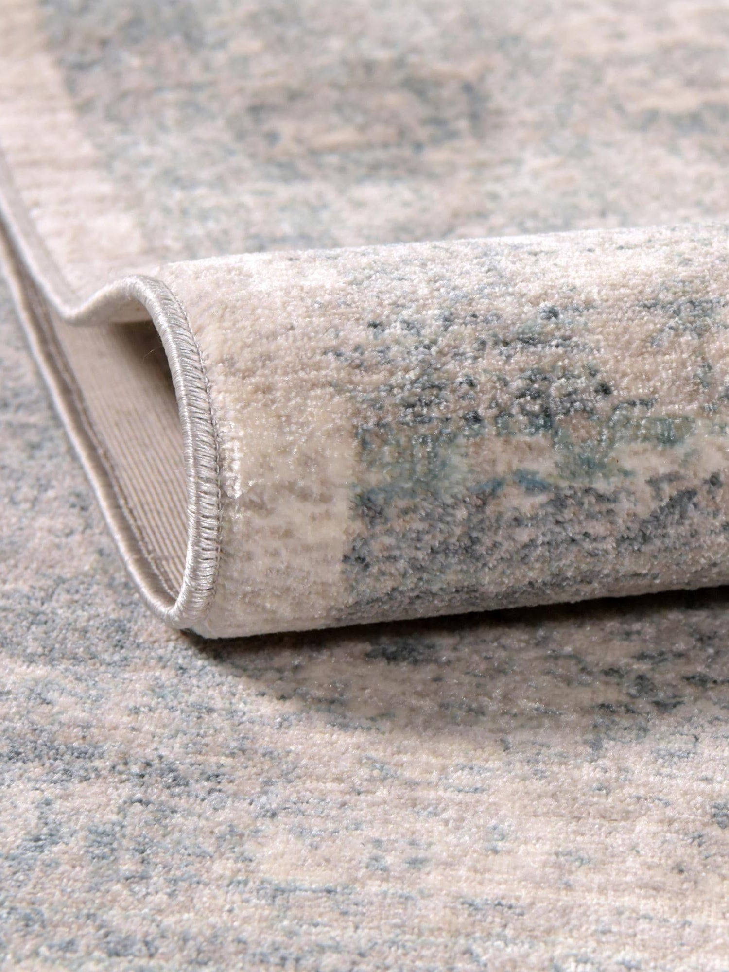 Gray 5' 1 x 5' 1 Noble Round Area Rug 100% Polyester Traditional Distressed Classic Contemporary Carpet for Home Decor for Sale at Rug Engine