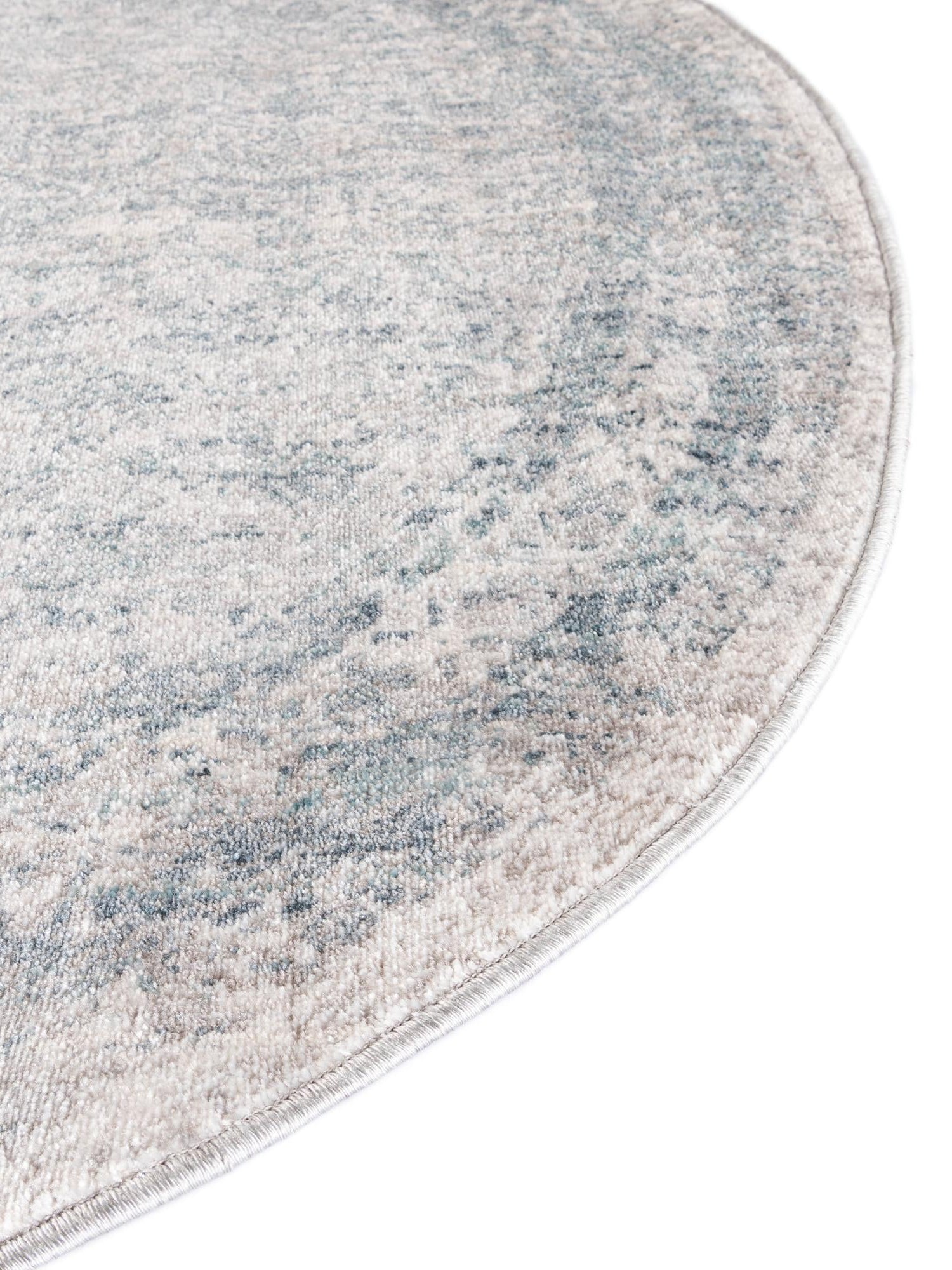 Gray 5' 1 x 5' 1 Noble Round Area Rug 100% Polyester Traditional Distressed Classic Contemporary Carpet for Home Decor for Sale at Rug Engine
