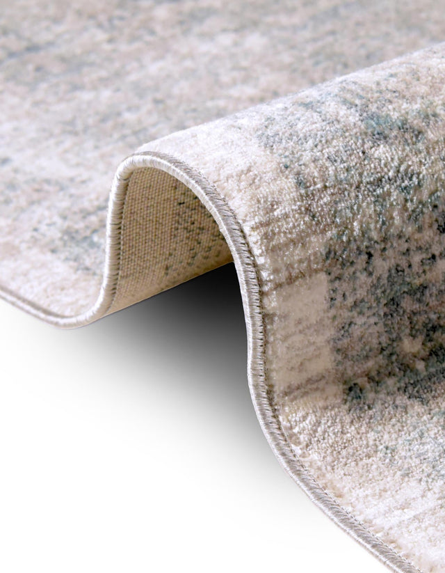 Gray 5' 1 x 5' 1 Noble Round Area Rug 100% Polyester Traditional Distressed Classic Contemporary Carpet for Home Decor for Sale at Rug Engine