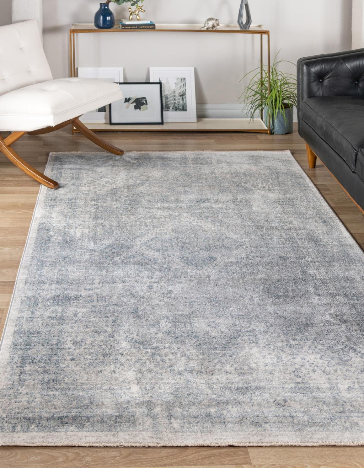 Gray 10' x 13' 5 Noble Rectangle Area Rug 100% Polyester Traditional Distressed Classic Contemporary Carpet for Home Decor for Sale at Rug Engine