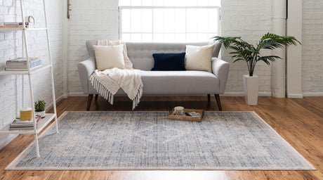 Gray 5' 1 x 7' 10 Noble Rectangle Area Rug 100% Polyester Traditional Distressed Classic Contemporary Carpet for Home Decor for Sale at Rug Engine