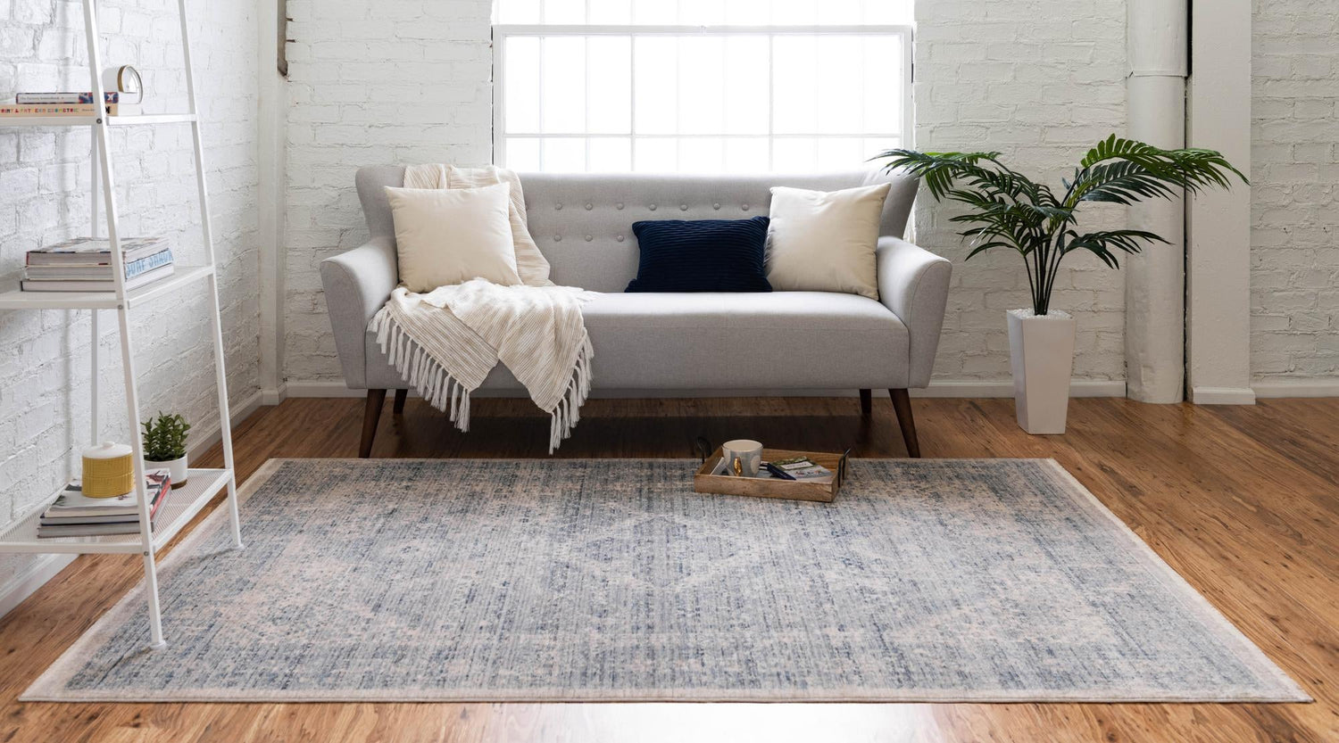 Gray 2' 2 x 3' 1 Noble Rectangle Area Rug 100% Polyester Traditional Distressed Classic Contemporary Carpet for Home Decor for Sale at Rug Engine