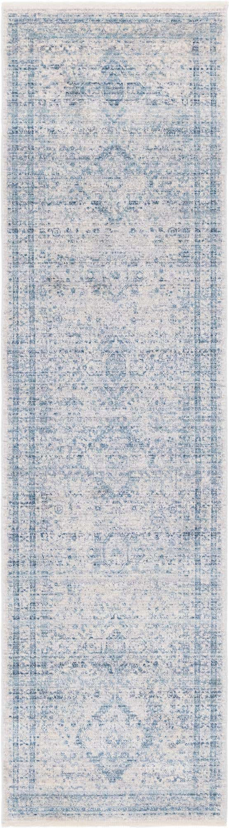 Gray 2' 7 x 10' Noble Runner Area Rug 100% Polyester Traditional Distressed Classic Contemporary Carpet for Home Decor for Sale at Rug Engine