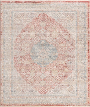 Red 8' x 10' Noble Rectangle Area Rug 100% Polyester Traditional Distressed Classic Contemporary Carpet for Home Decor for Sale at Rug Engine