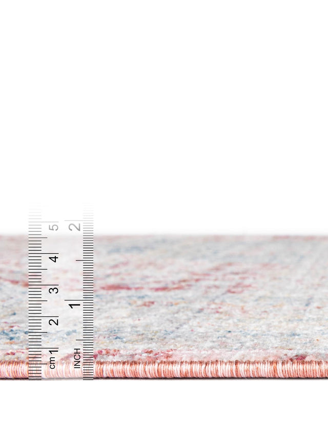 Red 4' 1 x 5' 7 Noble Rectangle Area Rug 100% Polyester Traditional Distressed Classic Contemporary Carpet for Home Decor for Sale at Rug Engine