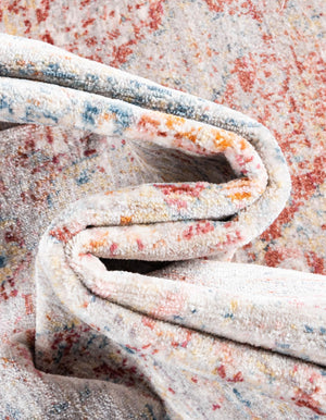 Red 4' 1 x 5' 7 Noble Rectangle Area Rug 100% Polyester Traditional Distressed Classic Contemporary Carpet for Home Decor for Sale at Rug Engine