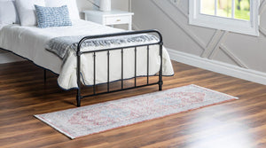 Red 2' 7 x 10' Noble Runner Area Rug 100% Polyester Traditional Distressed Classic Contemporary Carpet for Home Decor for Sale at Rug Engine