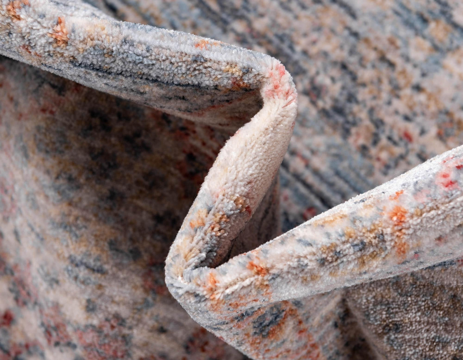 Blue 3' 10 x 3' 10 Noble Round Area Rug 100% Polyester Traditional Distressed Classic Contemporary Carpet for Home Decor for Sale at Rug Engine