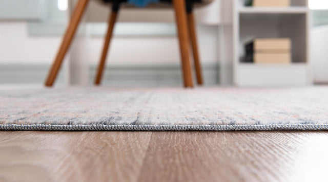 Blue 2' 2 x 3' 1 Noble Rectangle Area Rug 100% Polyester Traditional Distressed Classic Contemporary Carpet for Home Decor for Sale at Rug Engine