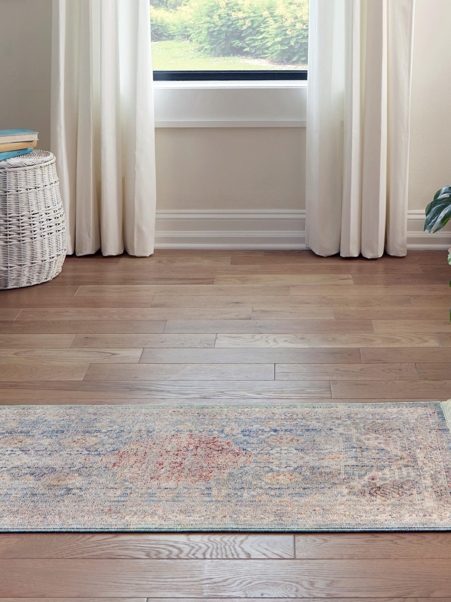 Blue 2' 2 x 5' 11 Noble Runner Area Rug 100% Polyester Traditional Distressed Classic Contemporary Carpet for Home Decor for Sale at Rug Engine