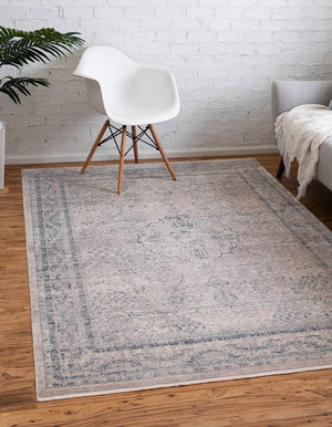 Ivory 4' 1 x 5' 7 Noble Rectangle Area Rug 100% Polyester Traditional Distressed Classic Contemporary Carpet for Home Decor for Sale at Rug Engine