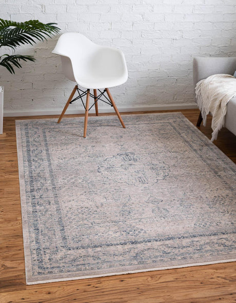 Ivory 5' 1 x 7' 10 Noble Rectangle Area Rug 100% Polyester Traditional Distressed Classic Contemporary Carpet for Home Decor for Sale at Rug Engine