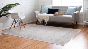 Ivory 5' 1 x 7' 10 Noble Rectangle Area Rug 100% Polyester Traditional Distressed Classic Contemporary Carpet for Home Decor for Sale at Rug Engine
