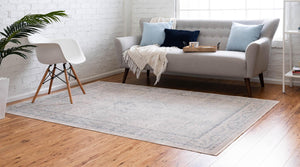 Ivory 4' 1 x 5' 7 Noble Rectangle Area Rug 100% Polyester Traditional Distressed Classic Contemporary Carpet for Home Decor for Sale at Rug Engine