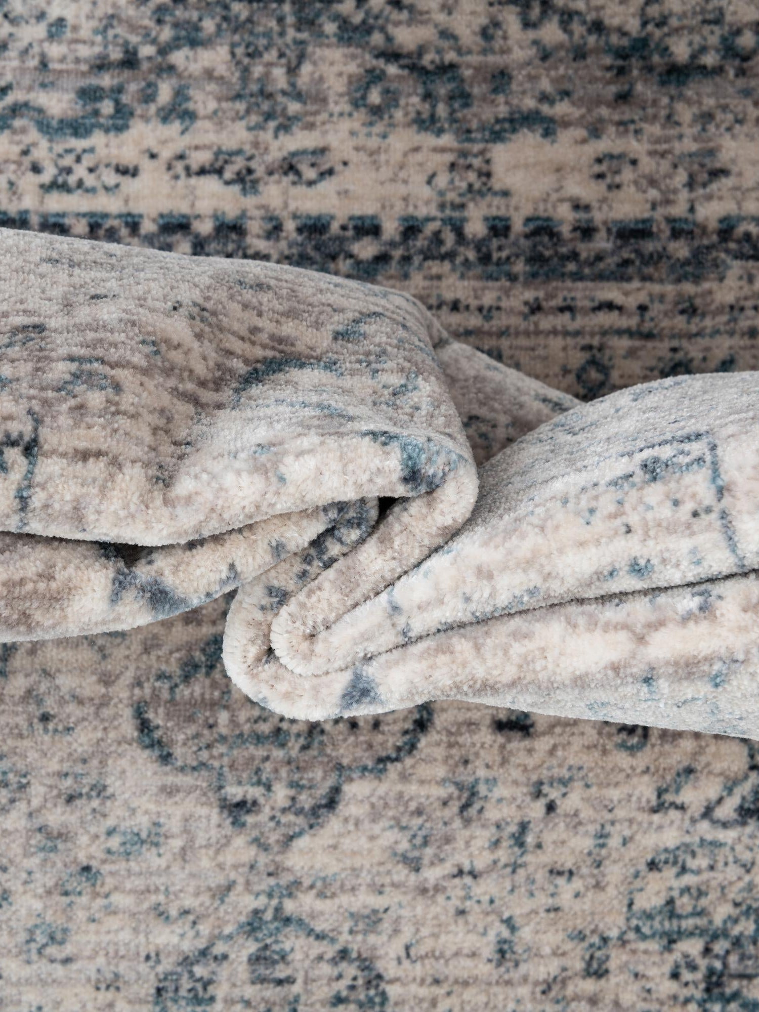 Ivory 4' 1 x 5' 7 Noble Rectangle Area Rug 100% Polyester Traditional Distressed Classic Contemporary Carpet for Home Decor for Sale at Rug Engine