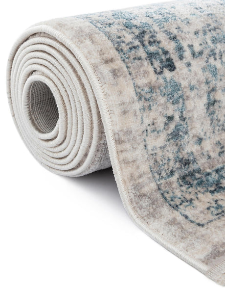 Ivory 5' 1 x 7' 10 Noble Rectangle Area Rug 100% Polyester Traditional Distressed Classic Contemporary Carpet for Home Decor for Sale at Rug Engine