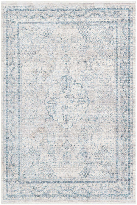 Ivory 5' 1 x 7' 10 Noble Rectangle Area Rug 100% Polyester Traditional Distressed Classic Contemporary Carpet for Home Decor for Sale at Rug Engine