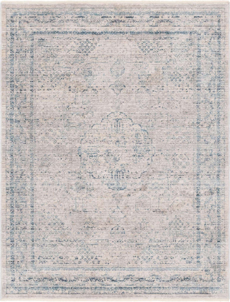 Ivory 4' 1 x 5' 7 Noble Rectangle Area Rug 100% Polyester Traditional Distressed Classic Contemporary Carpet for Home Decor for Sale at Rug Engine