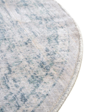 Ivory 5' 1 x 5' 1 Noble Round Area Rug 100% Polyester Traditional Distressed Classic Contemporary Carpet for Home Decor for Sale at Rug Engine