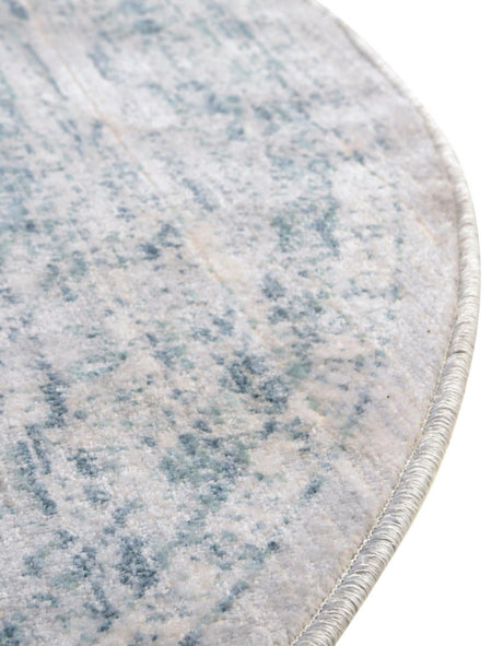 Ivory 5' 1 x 5' 1 Noble Round Area Rug 100% Polyester Traditional Distressed Classic Contemporary Carpet for Home Decor for Sale at Rug Engine