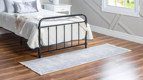Ivory 2' 7 x 10' Noble Runner Area Rug 100% Polyester Traditional Distressed Classic Contemporary Carpet for Home Decor for Sale at Rug Engine