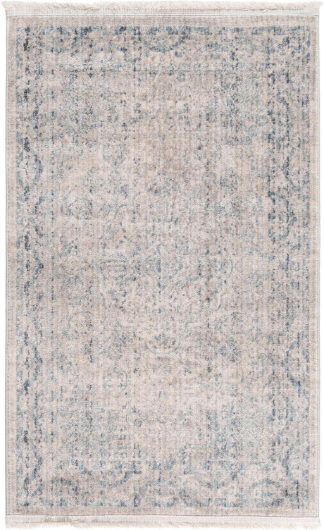 Ivory 2' 2 x 3' 1 Noble Rectangle Area Rug 100% Polyester Traditional Distressed Classic Contemporary Carpet for Home Decor for Sale at Rug Engine