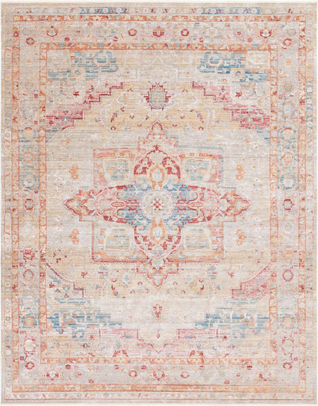 Multicolor 10' x 13' 5 Noble Rectangle Area Rug 100% Polyester Traditional Distressed Classic Contemporary Carpet for Home Decor for Sale at Rug Engine