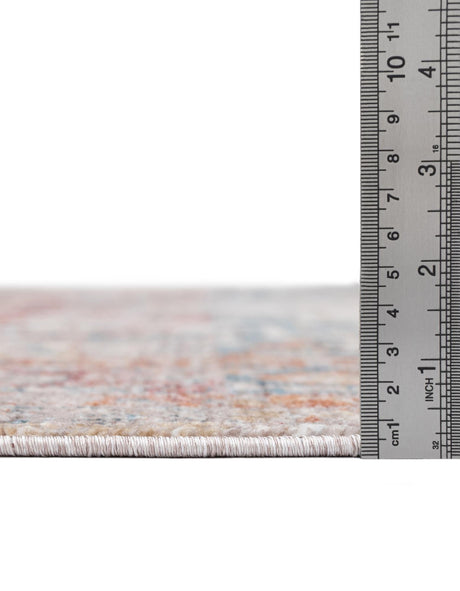 Multicolor 5' 1 x 5' 1 Noble Round Area Rug 100% Polyester Traditional Distressed Classic Contemporary Carpet for Home Decor for Sale at Rug Engine