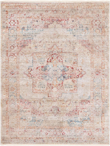 Multicolor 4' 1 x 5' 7 Noble Rectangle Area Rug 100% Polyester Traditional Distressed Classic Contemporary Carpet for Home Decor for Sale at Rug Engine