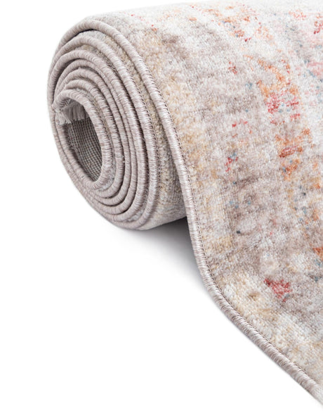 Multicolor 2' 2 x 5' 11 Noble Runner Area Rug 100% Polyester Traditional Distressed Classic Contemporary Carpet for Home Decor for Sale at Rug Engine