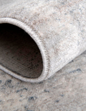 Gray 5' 1 x 5' 1 Noble Round Area Rug 100% Polyester Traditional Distressed Classic Contemporary Carpet for Home Decor for Sale at Rug Engine