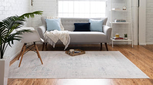 Gray 5' 1 x 7' 10 Noble Rectangle Area Rug 100% Polyester Traditional Distressed Classic Contemporary Carpet for Home Decor for Sale at Rug Engine