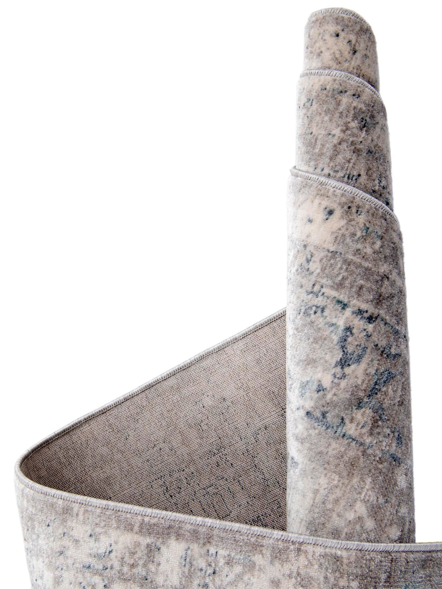 Gray 4' 1 x 5' 7 Noble Rectangle Area Rug 100% Polyester Traditional Distressed Classic Contemporary Carpet for Home Decor for Sale at Rug Engine